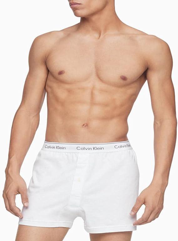 Photo 1 of Calvin Klein 3pk Knit Boxers, Men, Size XL, 100% Cotton, WHITE