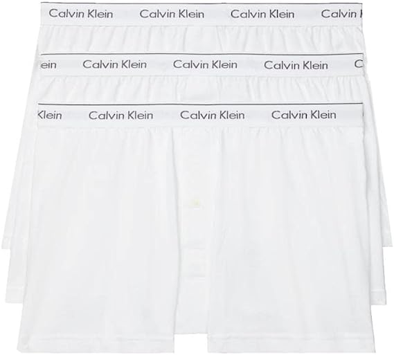 Photo 2 of Calvin Klein 3pk Knit Boxers, Men, Size XL, 100% Cotton, WHITE