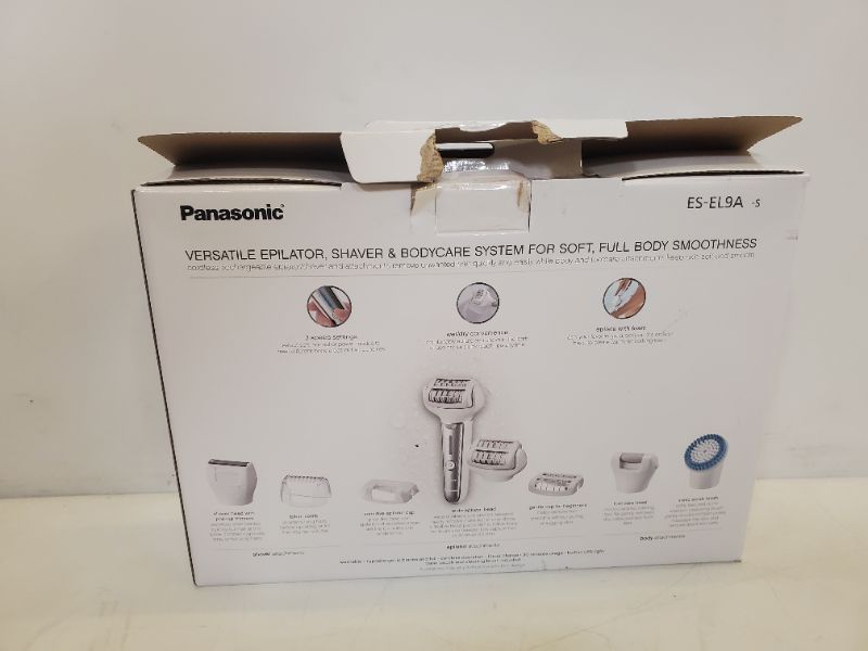 Photo 3 of Panasonic Cordless Shaver & Epilator for Women With 7 Attachments, Gentle Wet/Dry Hair Removal, Foot Scrubber & Body Cleansing Brush, ES-EL9A-S 7 attachments for hair removal + body care