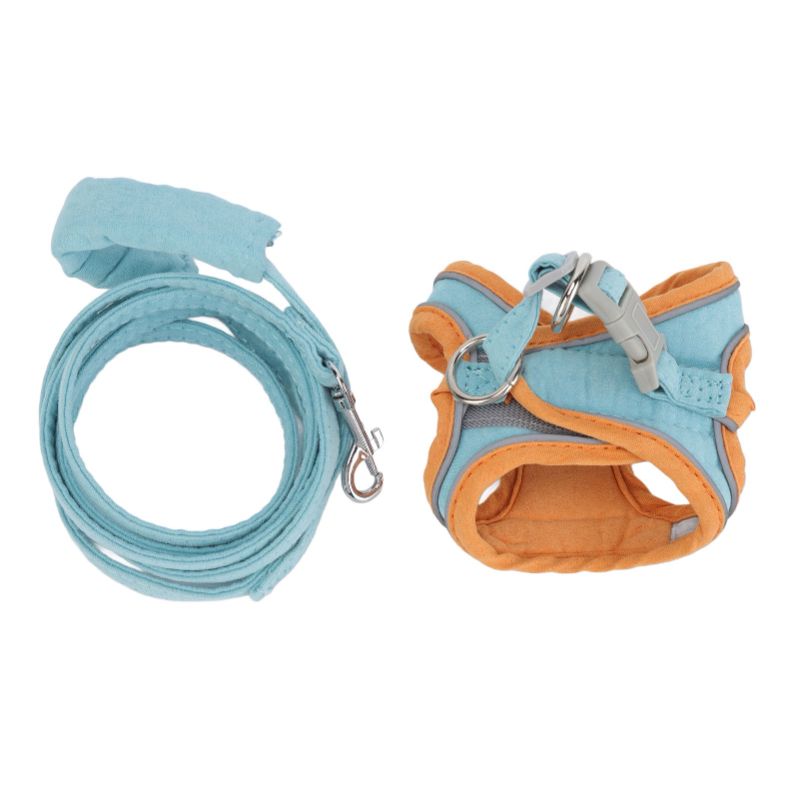 Photo 1 of Cat Harness And Leash, Kitten Vest Harnesses Reflective For Walking For Training Blue Orange