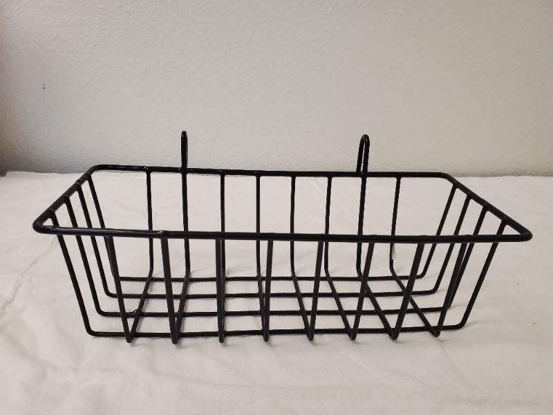 Photo 5 of 2 PC - Mesh Wire Basket Hook Basket -black 