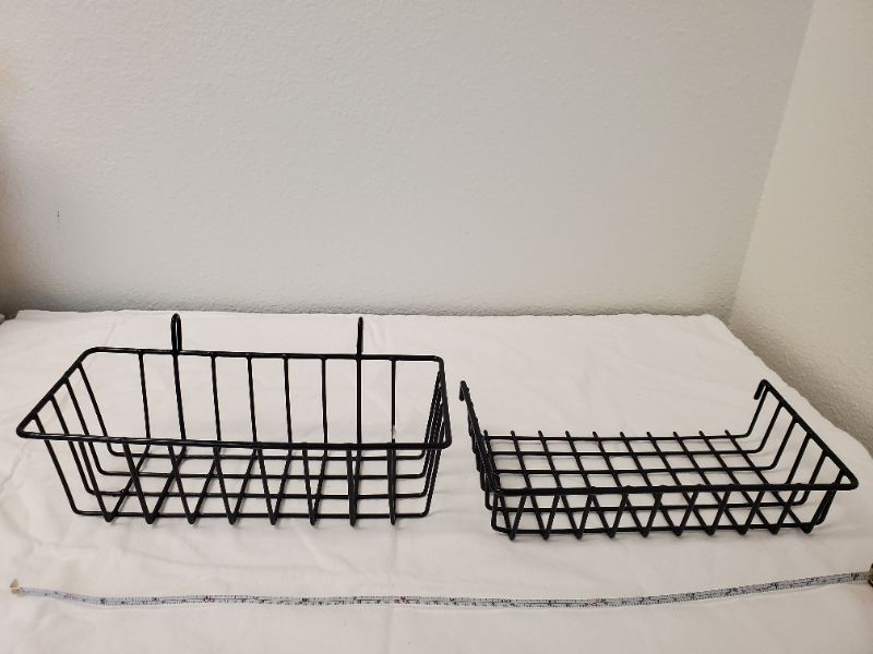 Photo 4 of 2 PC - Mesh Wire Basket Hook Basket -black 