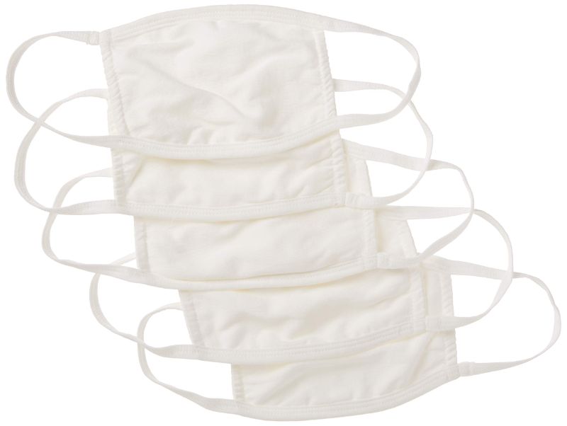 Photo 1 of 1 BOX WITH 6 PACKS OF (Pack of 50)  Reusable Cotton Face Mask White / Cream (300 TOTAL ) 