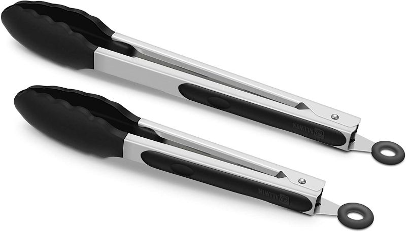 Photo 1 of Alpine Cuisine - 2 piece  Kitchen Tongs Set - Black 