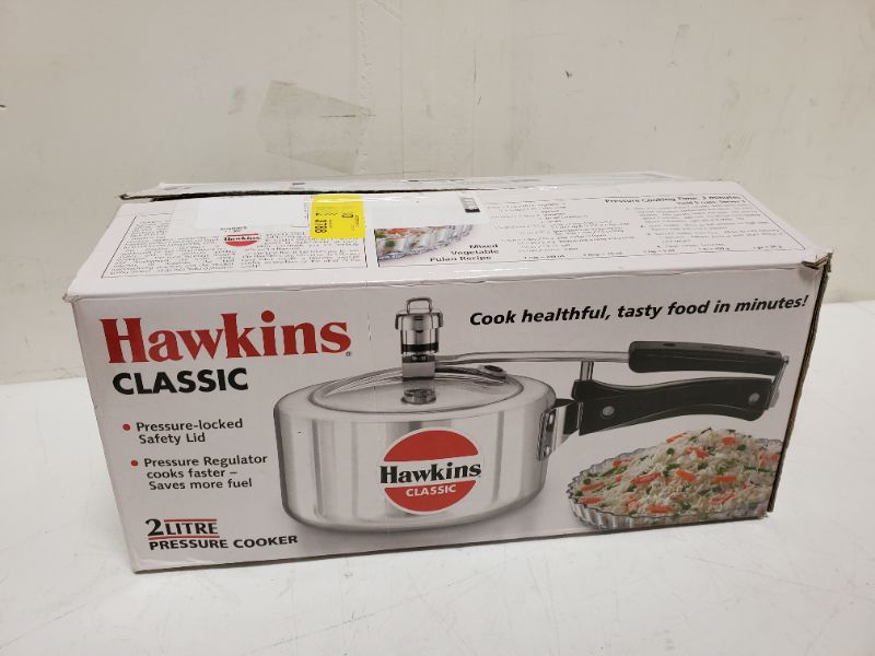 Photo 2 of HAWKINS Classic CL20 2-Liter New Improved Aluminum Pressure Cooker, Small, Silver