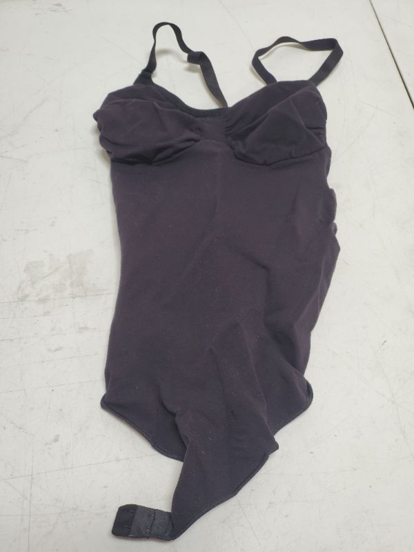 Photo 3 of SHAPERX Bodysuit for Women Tummy Control Shapewear Seamless Sculpting Thong Body Shaper Large-X-Large Black Thong