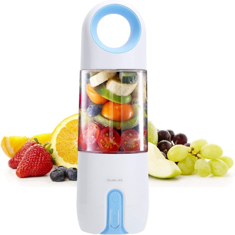 Photo 1 of Electric Fruit Cup, Juicer Cup Hand Portable Mini Extractor Machine USB Charging 4 Blade Carriable 480ml Personal for Gym Kitchen 