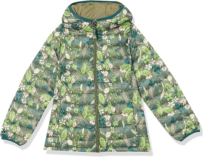 Photo 1 of Amazon Essentials Girls and Toddlers' Lightweight Water-Resistant Packable Hooded Puffer Jacket - 4t