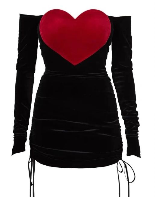 Photo 1 of 'Santa Baby' Christmas Heart Shape Velvet Dress -L