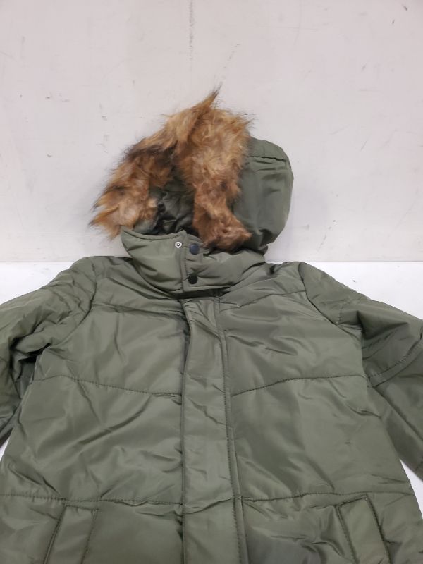 Photo 4 of DULCET Womens Winter Coats Long Thicken Puffer Jacket for Women With Fur Hood - Green  -  Large