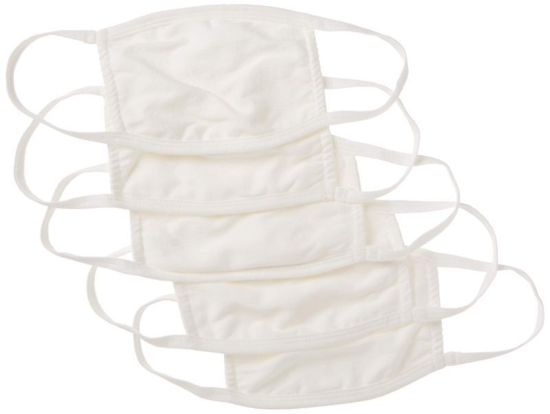 Photo 1 of 1 BOX WITH 6 PACKS OF (Pack of 50)  Reusable Cotton Face Mask White / Cream