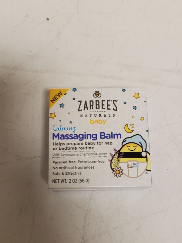 Photo 2 of Zarbee's Baby Massage Balm, Calming and Soothing Sleep with Shea Butter, Lavender and Chamomile, 2 oz Jar