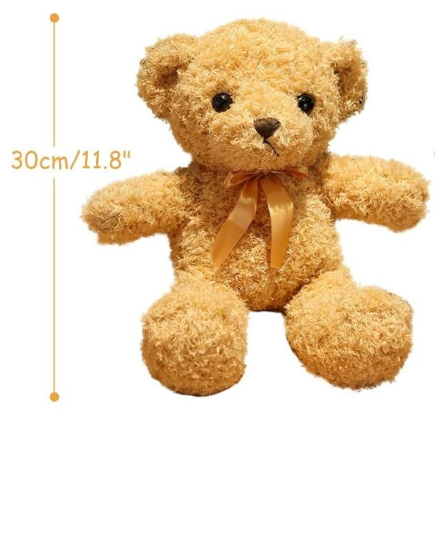 Photo 2 of 11.8inch Plush Toy Bear, Birthday Gift For Children, Stuffed Animal Bear