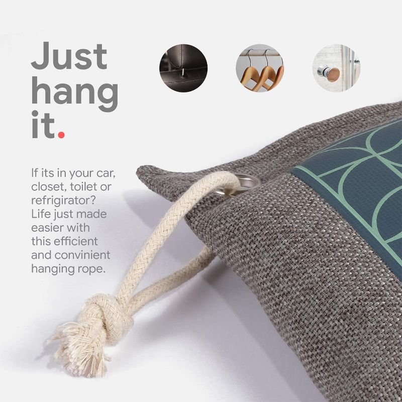 Photo 1 of BAMBOO CHARCOAL AIR PURIFYING BAGS 8 PACKS NATURAL FRESH AIR ODOR ABSORBER KIDS PETS HOME CAR PURE MATERIALS EACH PACK INCLUDES 4 SMALL 2 MEDIUM AND 2 LARGE ABSORBERS NEW