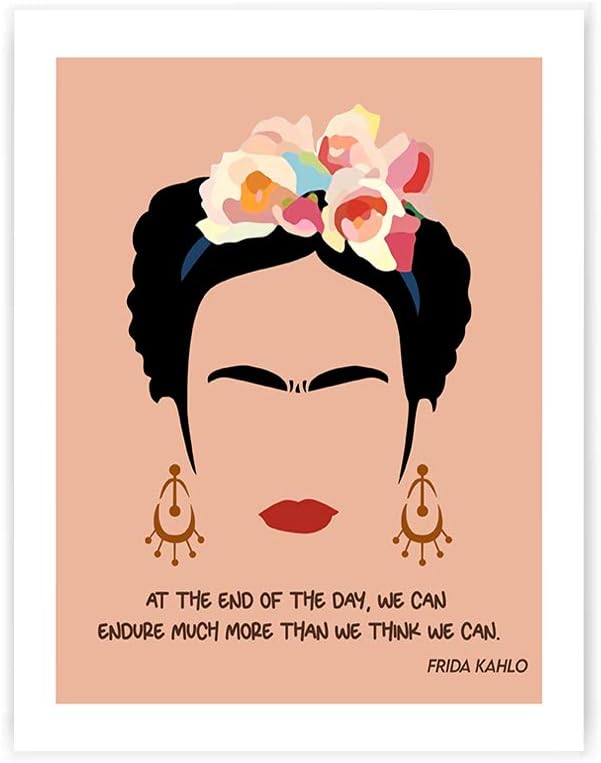 Photo 1 of M&M CREATION Frida Kahlo Quote Print, Feminist Artwork Poster, Minimalist Print 8x10 Unframed