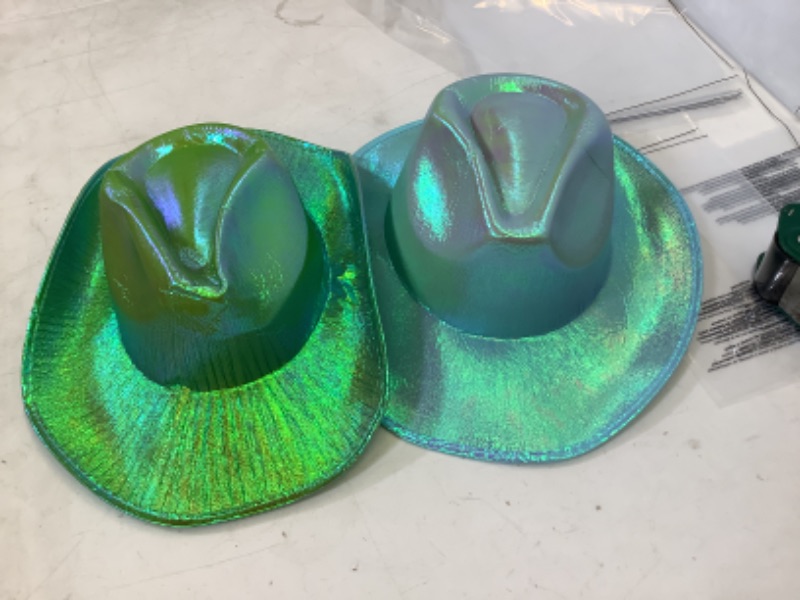 Photo 1 of Western Fashion Inc. Aqua & Green Cowboy Hats 