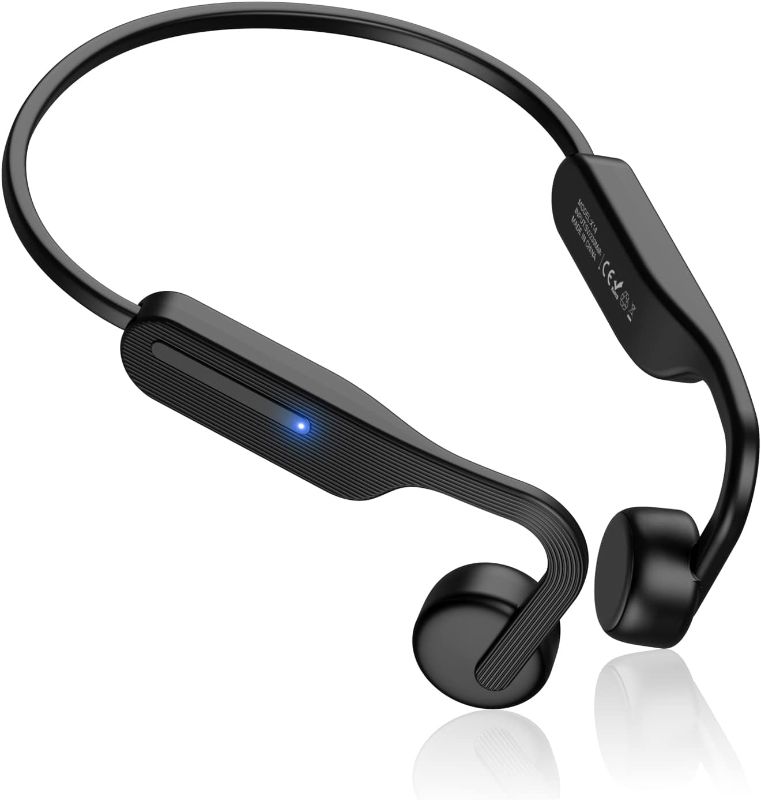 Photo 1 of PURERINA Bone Conduction Headphones Open Ear Headphones Bluetooth 5.0 Sports Wireless Earphones with Built-in Mic, Sweat Resistant Headset for Running, Cycling, Hiking, Driving