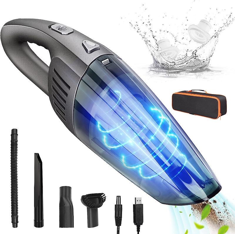 Photo 1 of CHENXRN Handheld Vacuum Cordless Cleaner, Wireless Rechargeable Hand Held Car Vacuum Cleaner Strong Suction 8000PA, Portable Mini Hand Vacuum Dust Busters Cleaner for Car, Home and Pet