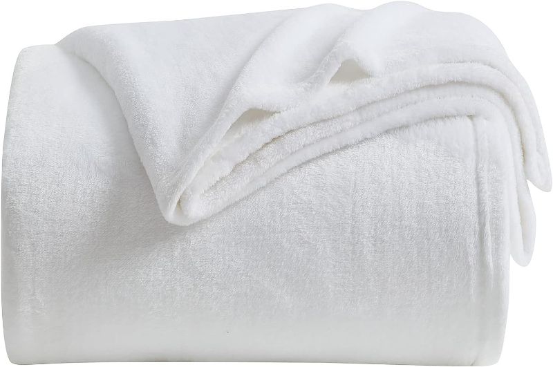 Photo 1 of KMUSET Fleece Blanket King Size White Lightweight Super Soft Cozy Luxury Bed Blanket Microfiber Factory Shop