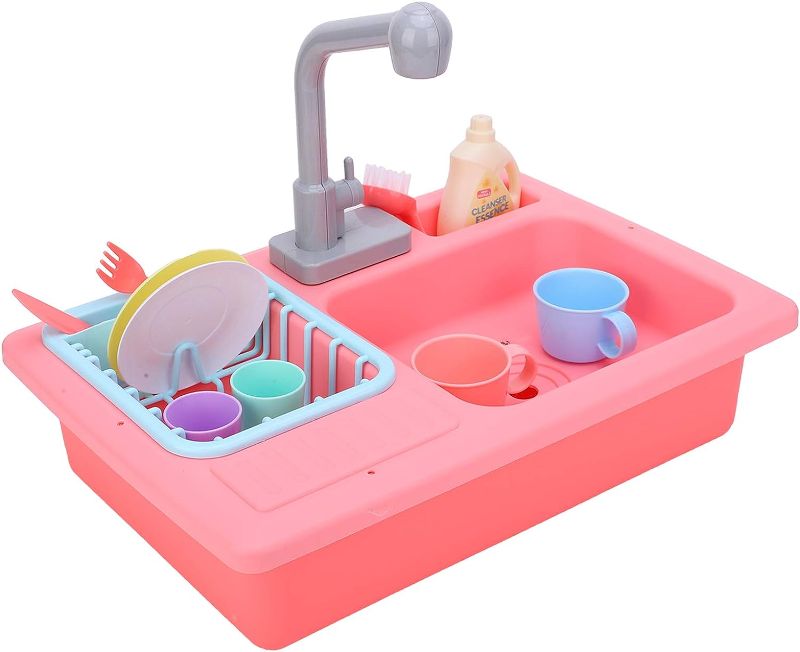 Photo 1 of Zerodis 14 x Accessories Toys Electric Dishwasher Kids Kitchen Sink Develop Hand-Eye Coordination Pretend Simulation Play Educational Suitable for Age 3 Years Old + Kids 