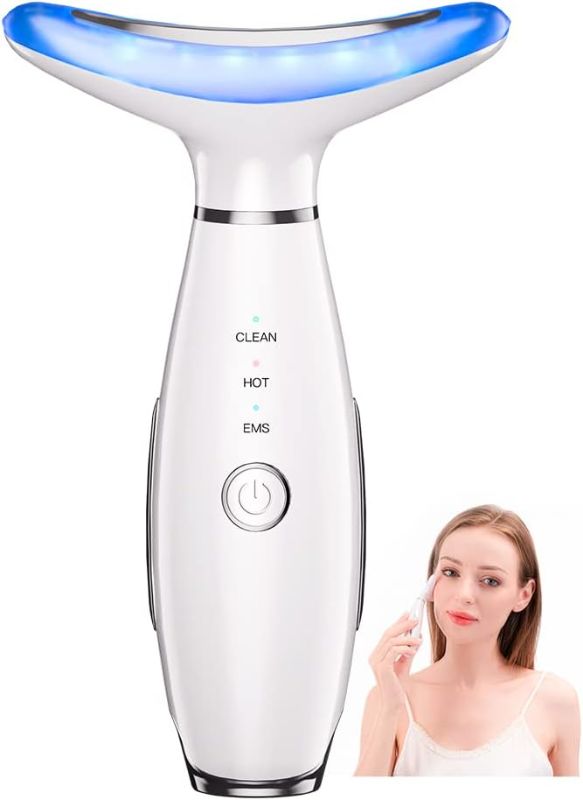 Photo 1 of Anti Wrinkles Face Massager for Facial and Neck, Face Sculpting Tool Vibration Massager Device with 3 Color Modes for Skin Care,Firm,Smooth and Tightens Sagging Skin