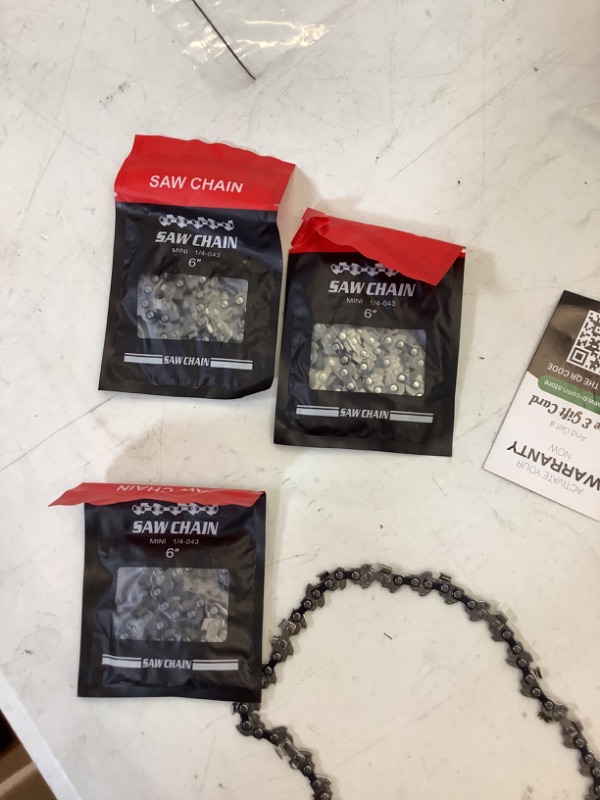 Photo 1 of 4PACK Hipa 6 Inch Saw Chain 3/8 LP .043 45 DL For DeWalt DCCS620B DCCS620P1 Ryobi RY40500 P548 Husqvarna T536LiXP 536LiXP Echo Stihl Chainsaw #61PMM3 45