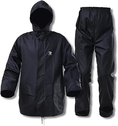 Photo 1 of RainRider Rain Suits for Men Women Waterproof Heavy Duty Raincoat Fishing Rain Gear Jacket and Pants Hideaway Hood Small