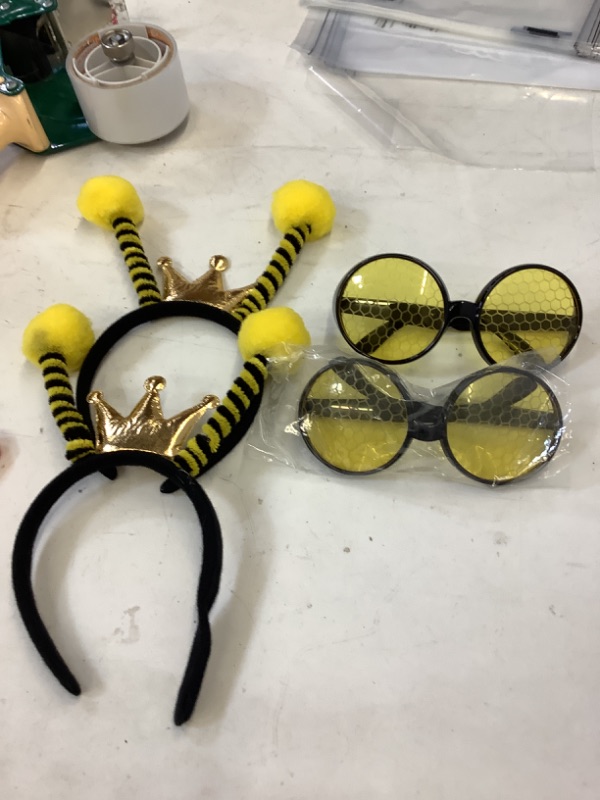 Photo 2 of Kuscul 4 Pack Butterfly Antenna Headband and Eyeglasses Bug Antenna Headband Butterfly Costume Accessories