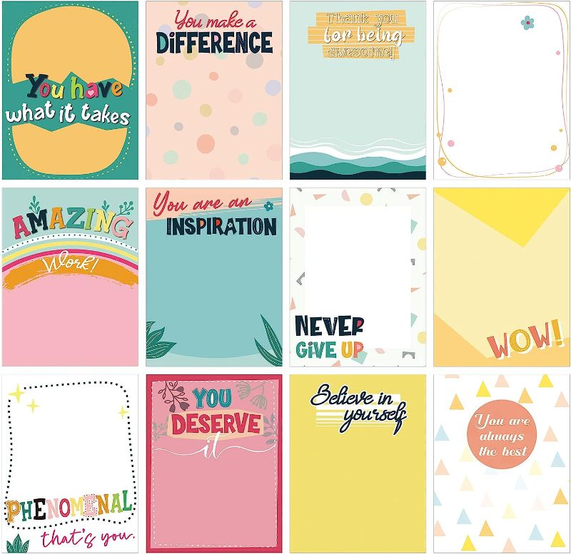 Photo 1 of 12 Pieces Empowering Sticky Note Pads 3" x 4" Motivational Educator Sticky Notes Inspirational Self Stick Note Pad Funny Sticky Notepad Appreciation Gifts for Teacher Office Student