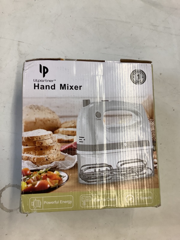 Photo 2 of LILPARTNER Hand Mixer Electric, 400W Food Mixer 5 Speed Handheld Mixer, 5 Stainless Steel Accessories, Storage Box, Kitchen Mixer with Cord for Cream, Cookies, Dishwasher Safe