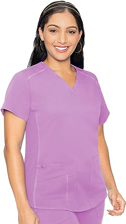 Photo 1 of Med Couture Touch Women's V-Neck Shirttail Top XL Purple 