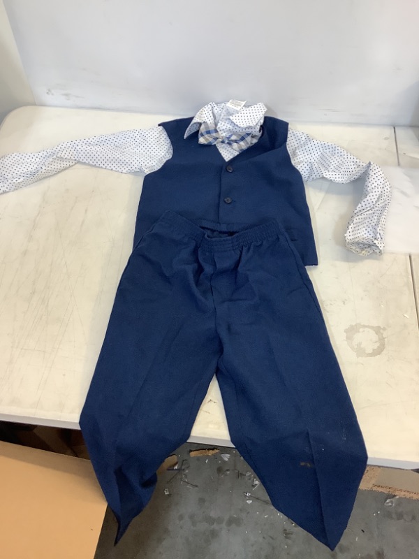 Photo 1 of New Navy Blue Baby Boy Toddler Wedding Graduation Formal Party 4pcs Vest Suit Size 8 Boys Youth 