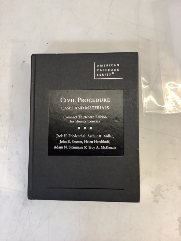 Photo 3 of Civil Procedure: Cases and Materials, Compact Edition for Shorter Courses (American Casebook Series)