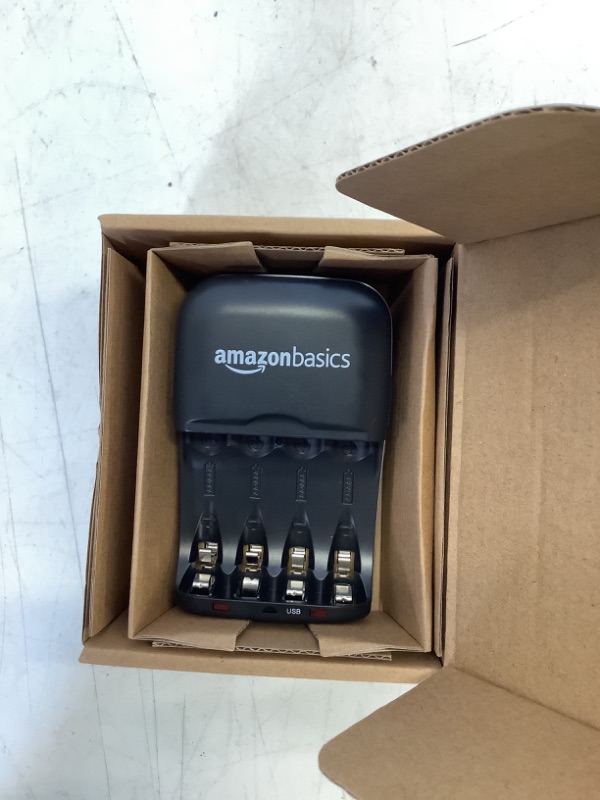 Photo 2 of Amazon Basics Battery Charger for AA & AAA Nickel-Metal Hydride batteries (Ni-MH) With USB Port