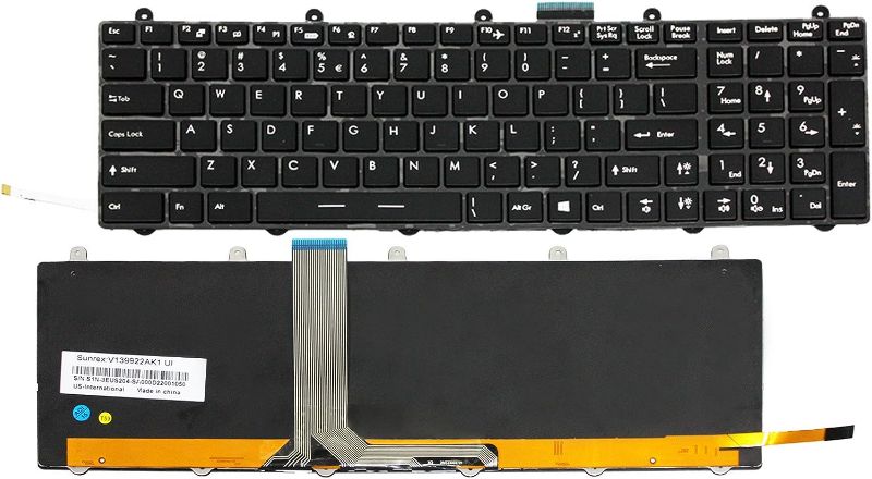 Photo 1 of GinTai Laptops US Keyboard Full RGB Backlit Replacement for MSI GE60 MS-16GC MS-1757 MS-16F4 MS-1762 MS-1763 MS-16GF MS-1762 GE70 GT60 GT70 V139922AK1