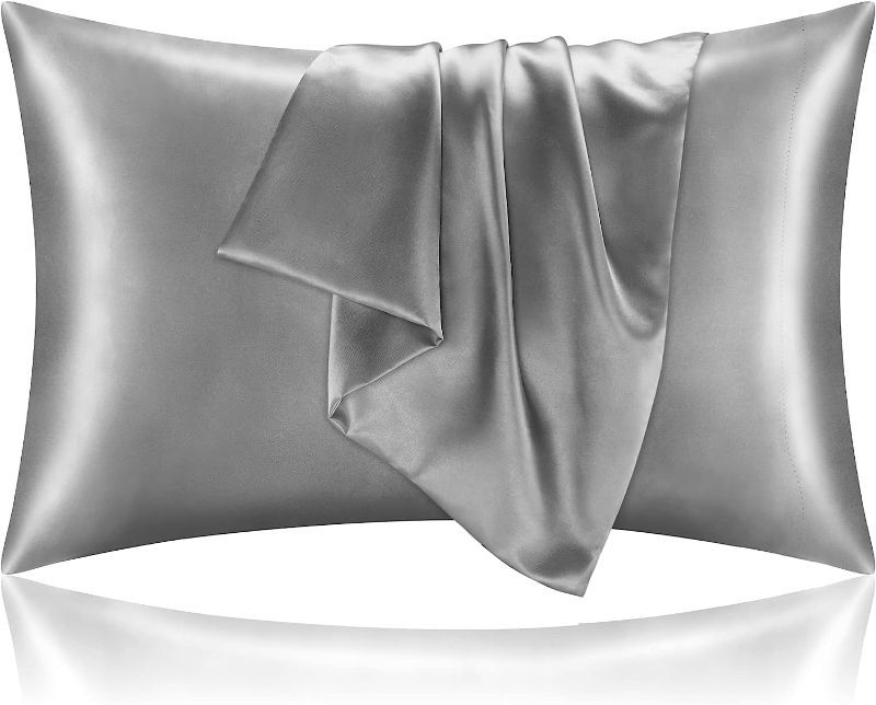 Photo 1 of BEDELITE Satin Silk Pillowcase for Hair and Skin, Pillow Cases Standard Size Set of 4 Pack, Super Soft Pillow Case with Envelope Closure