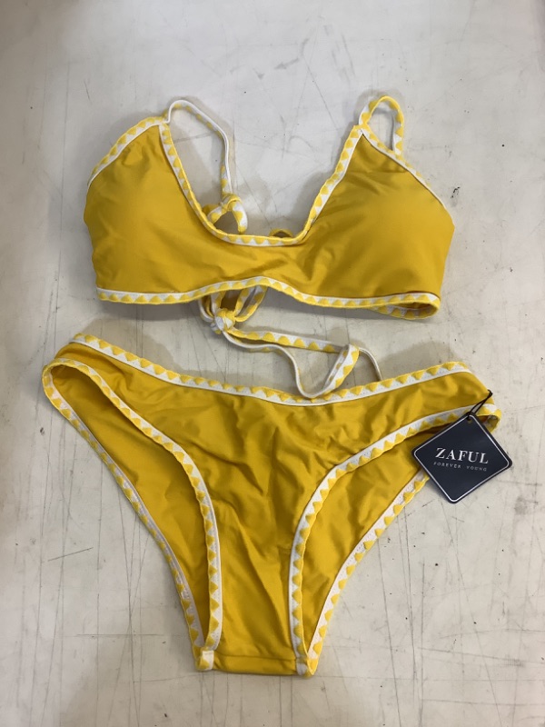 Photo 2 of ZAFUL for Women Swimsuit Textured Whip Stitch