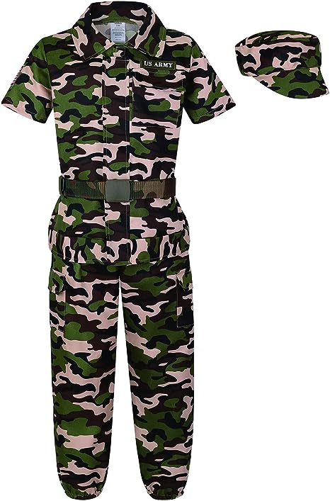 Photo 1 of yolsun Deluxe Kid's Camo Combat Soldier Army Costume 6-8Y 