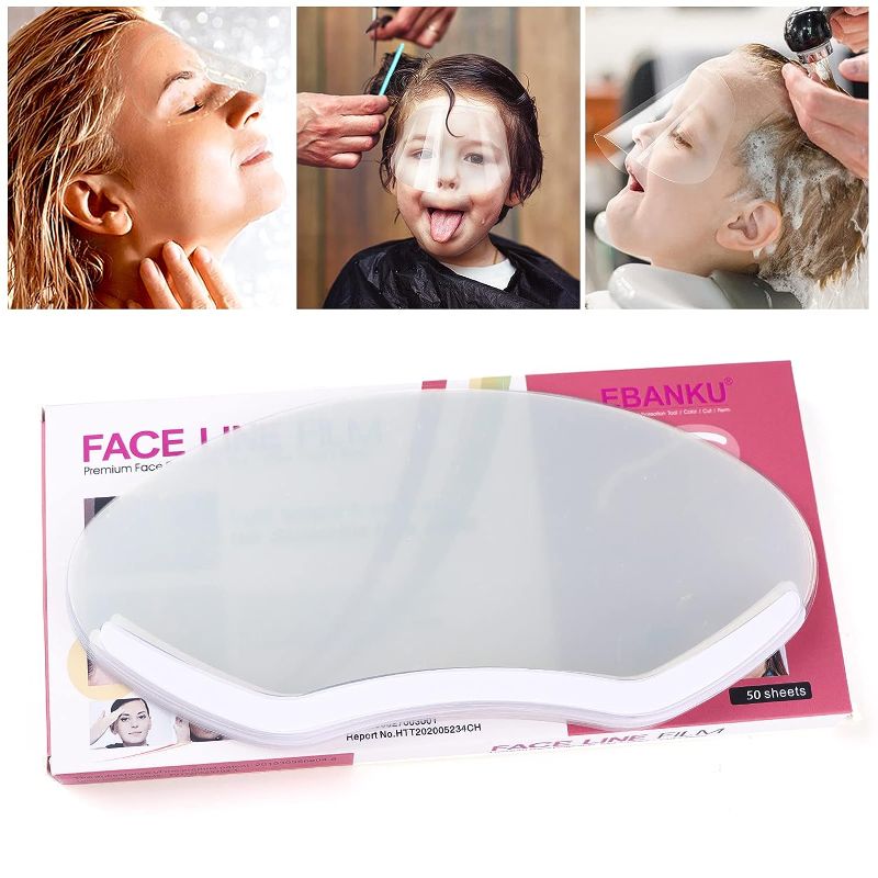 Photo 1 of EBANKU 50 PCS Microblading Permanent Makeup Shower Face Shields Visors, Disposable Face Shields Masks for Hairspray Salon Supplies and Eyelash Extensions Eye Eyelid Surgery Aftercare