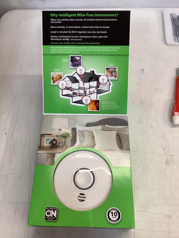 Photo 2 of Kidde Wireless Smoke Detector, 10-Year Battery, Voice Alerts, Photoelectric Sensor Wire-Free Smoke Alarm