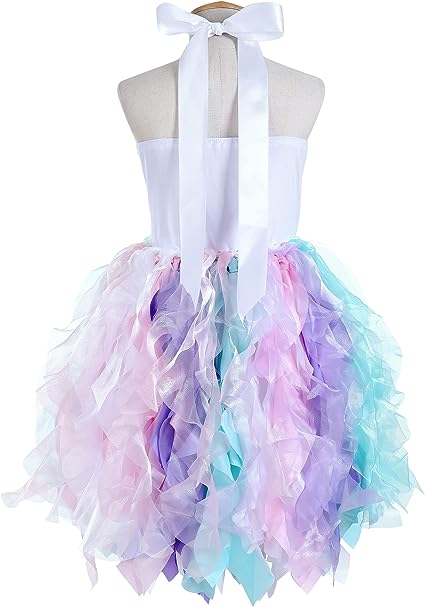 Photo 2 of PARTISKY Sequin Unicorn Dress for Girls 5-6 Year Birthday Party Outfits Princess Tutu Costumes Dress for Halloween Christmas