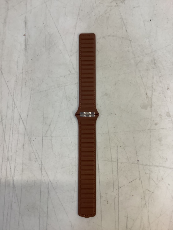 Photo 2 of Apple Watch Band - Leather Link (41mm) - Umber - S/M