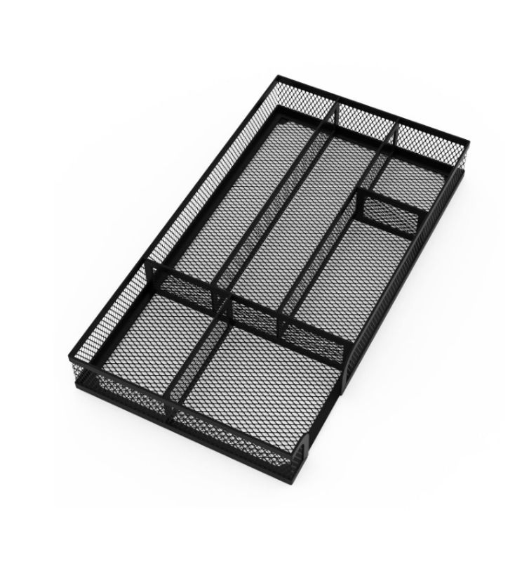 Photo 1 of Drawer Organizer, Metal Mesh Dividers Desk Organizers, Pen Organizer for Desk Drawer Tray Box Accessories for Desktop, Bathroom, Kitchen, Makeup