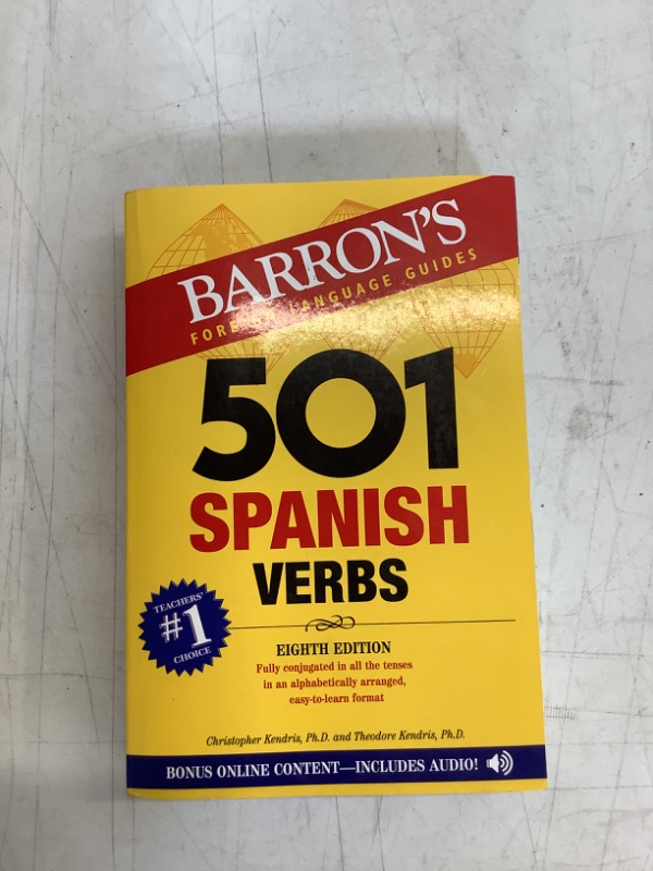 Photo 2 of Barron's 501 Spanish Verbs Paperback Eighth Edition 