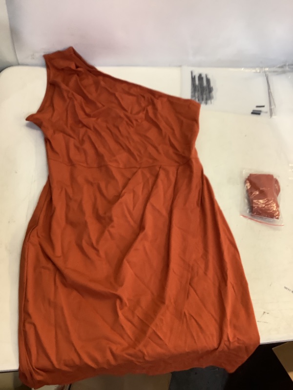 Photo 1 of Womens Asymmetrical Orange Dress XL 