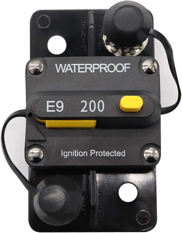 Photo 1 of GZLMMY Waterproof Circuit Breaker Surge Protector with Manual Reset Button 12V- 72V DC Fuse Inverter for Car RV Marine Boat (200A)