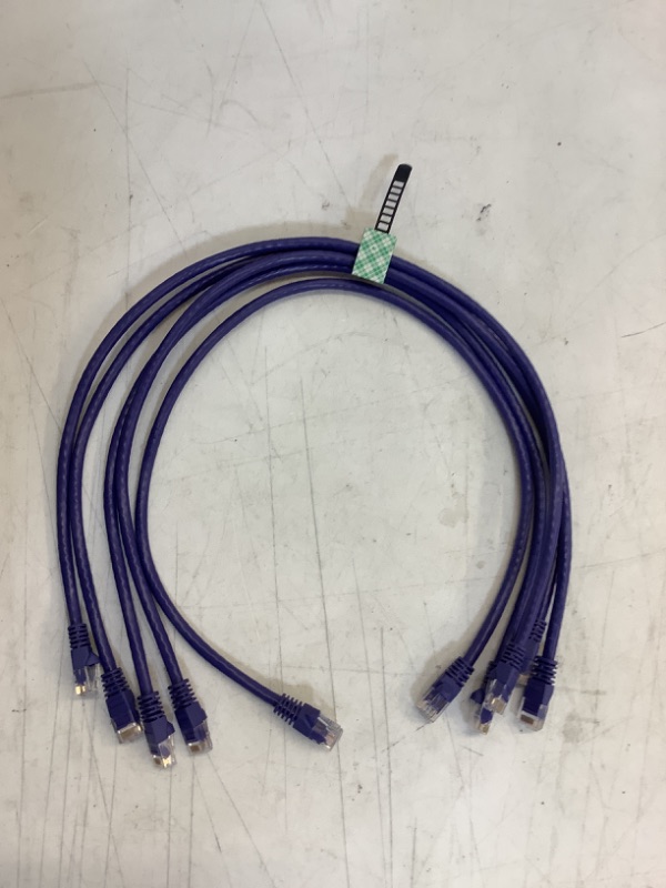 Photo 1 of InstallerParts CAT6 Cable UTP Booted [Purple] - [2 FT] - [5 Pack] - Professional Series - 10Gbps, Cat6 Patch Cable, Cat 6 Patch Cable, Cat6 Ethernet Cable, Network Cable, Internet Cable