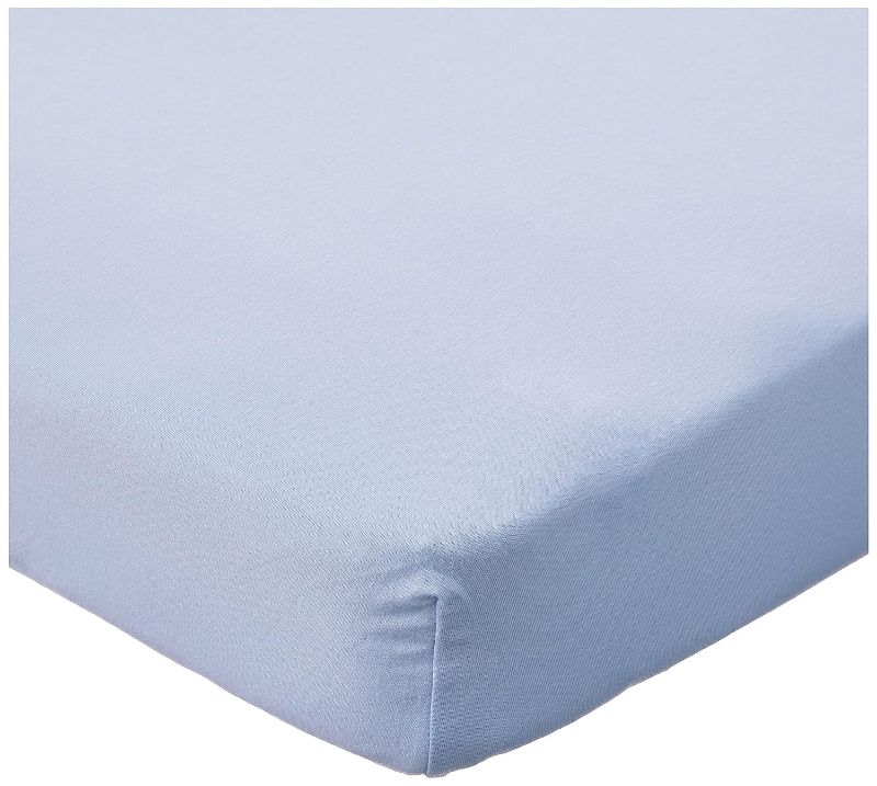 Photo 1 of HonestBaby Boys Organic Cotton Fitted Crib Sheet, Kentucky Blue, One Size