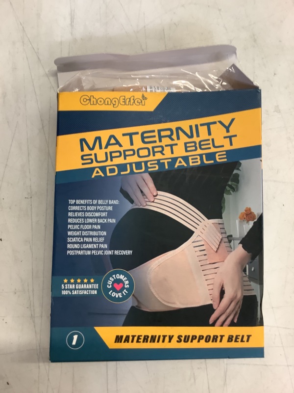 Photo 2 of ChongErfei Maternity Belt, Pregnancy 3 in 1 Support Belt for Back/Pelvic/Hip Pain, Maternity Band Belly Support for Pregnancy Belly Support Band (M: Fit Ab 35.5"-47.3", Nude)