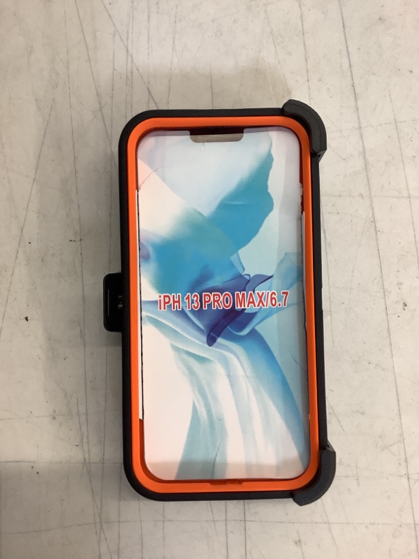 Photo 1 of Stroson for iPhone XR Case with Built in Screen Protector Heavy Duty Shockproof Full Body 3 in 1 Rugged Bumper for Women Man Protective Cover Phone Case for iPhone XR 6.1” (Holster & Black+Orange)